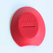 Load image into Gallery viewer, Red Crack'em Egg Cracker and Spoon Rest bottom with a gap showing they are stackable
